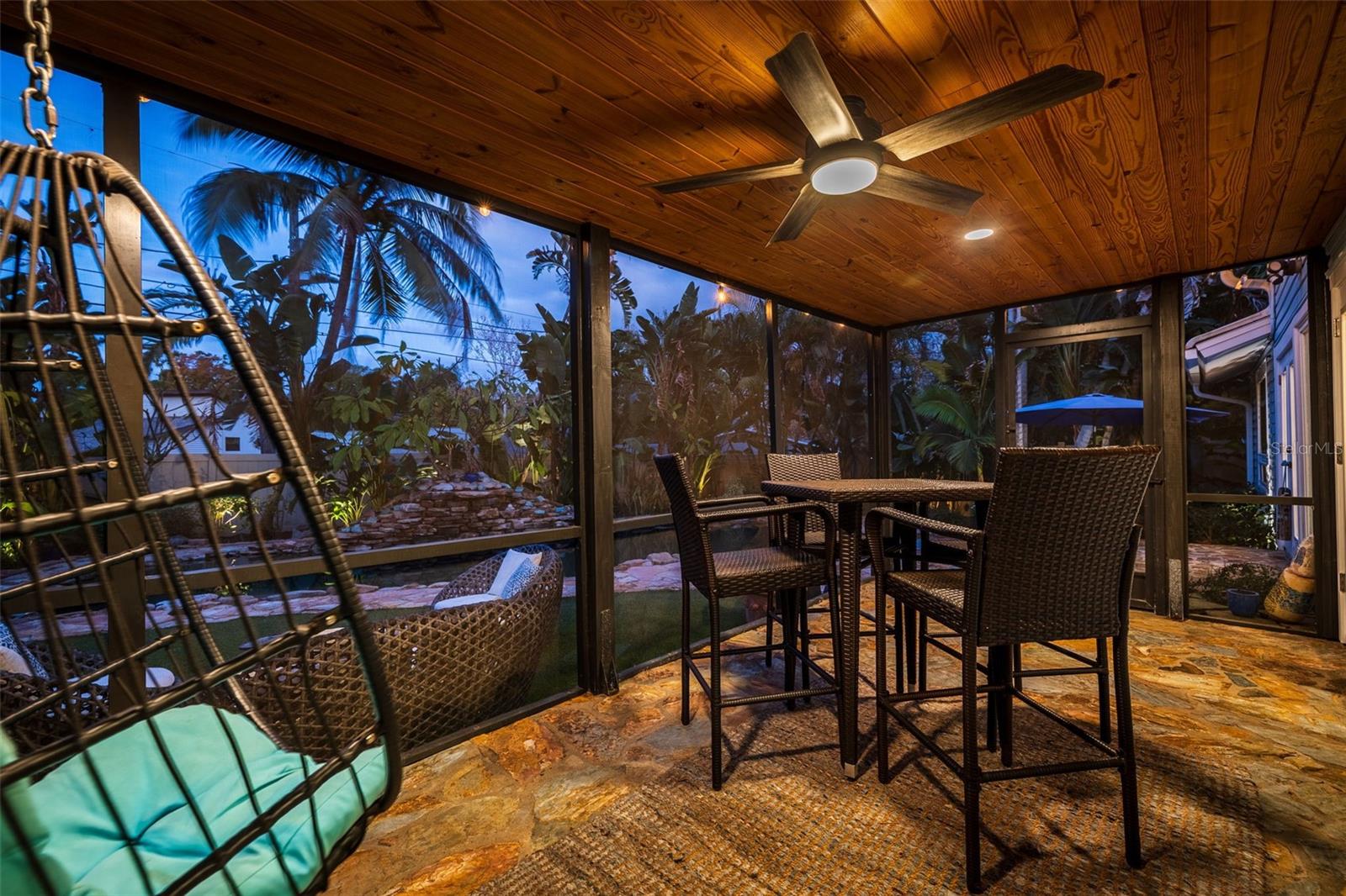 Creating the perfect ambiance at night.