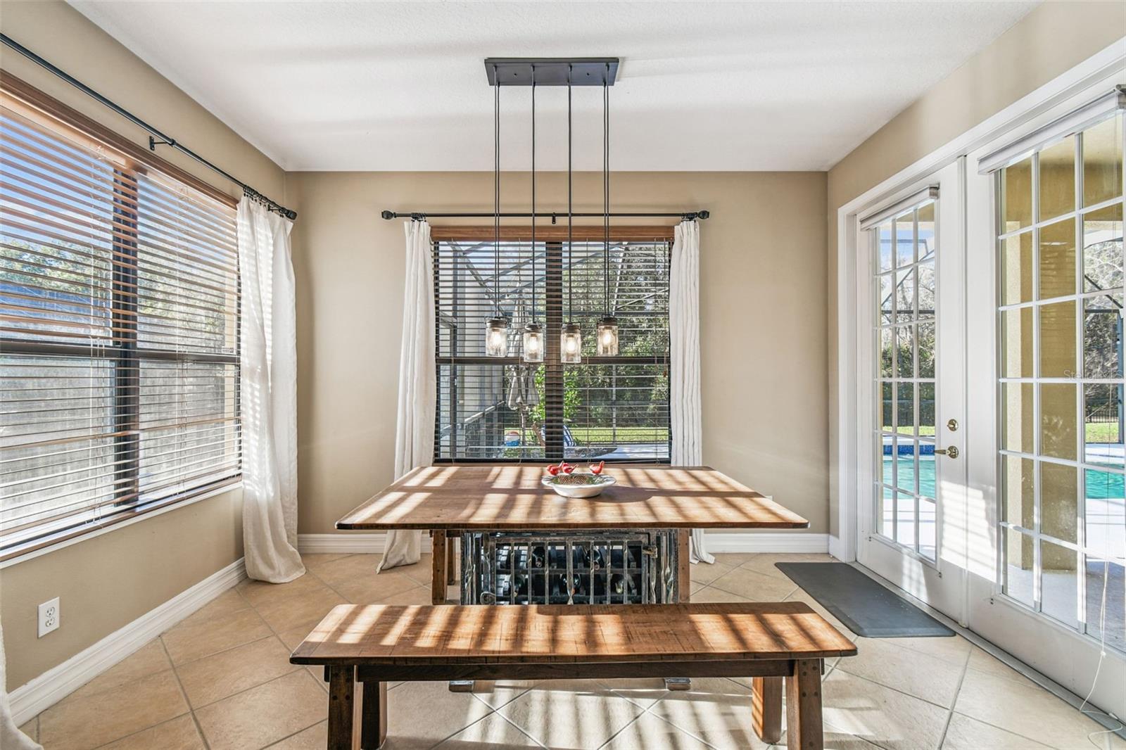 Dinette with upgraded French doors to covered lanai