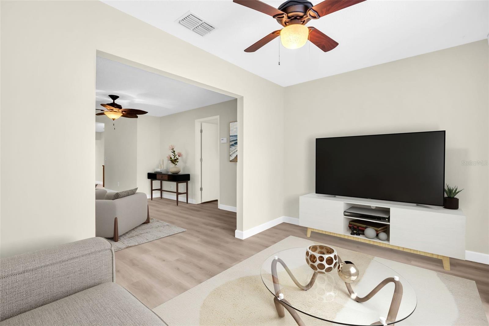 Bonus living space open to main living~