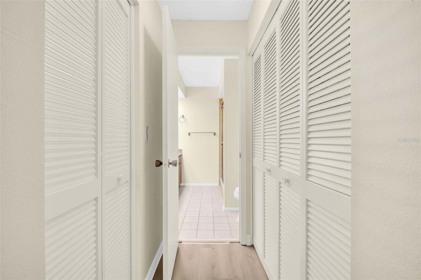 Abundant closet space to private en-suite~