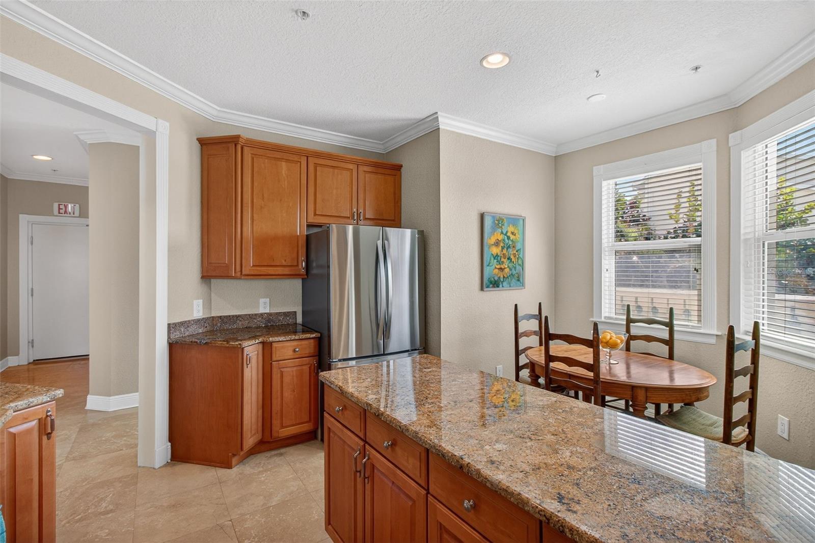 Spacious kitchen with island for extra storage