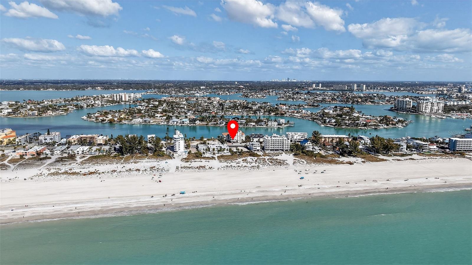 Condo is directly acroos Gulf Blvd to Treasure Island Beach