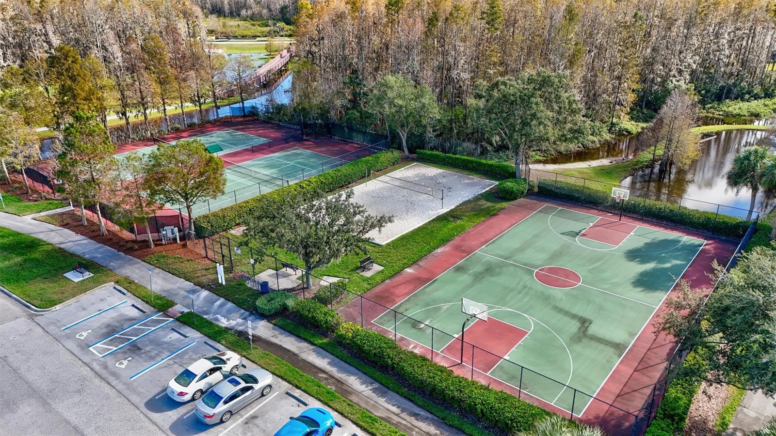 Longleaf Basketball and volleyball courts