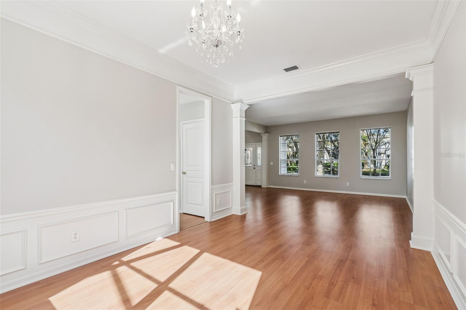 Formal dining room into formal living room