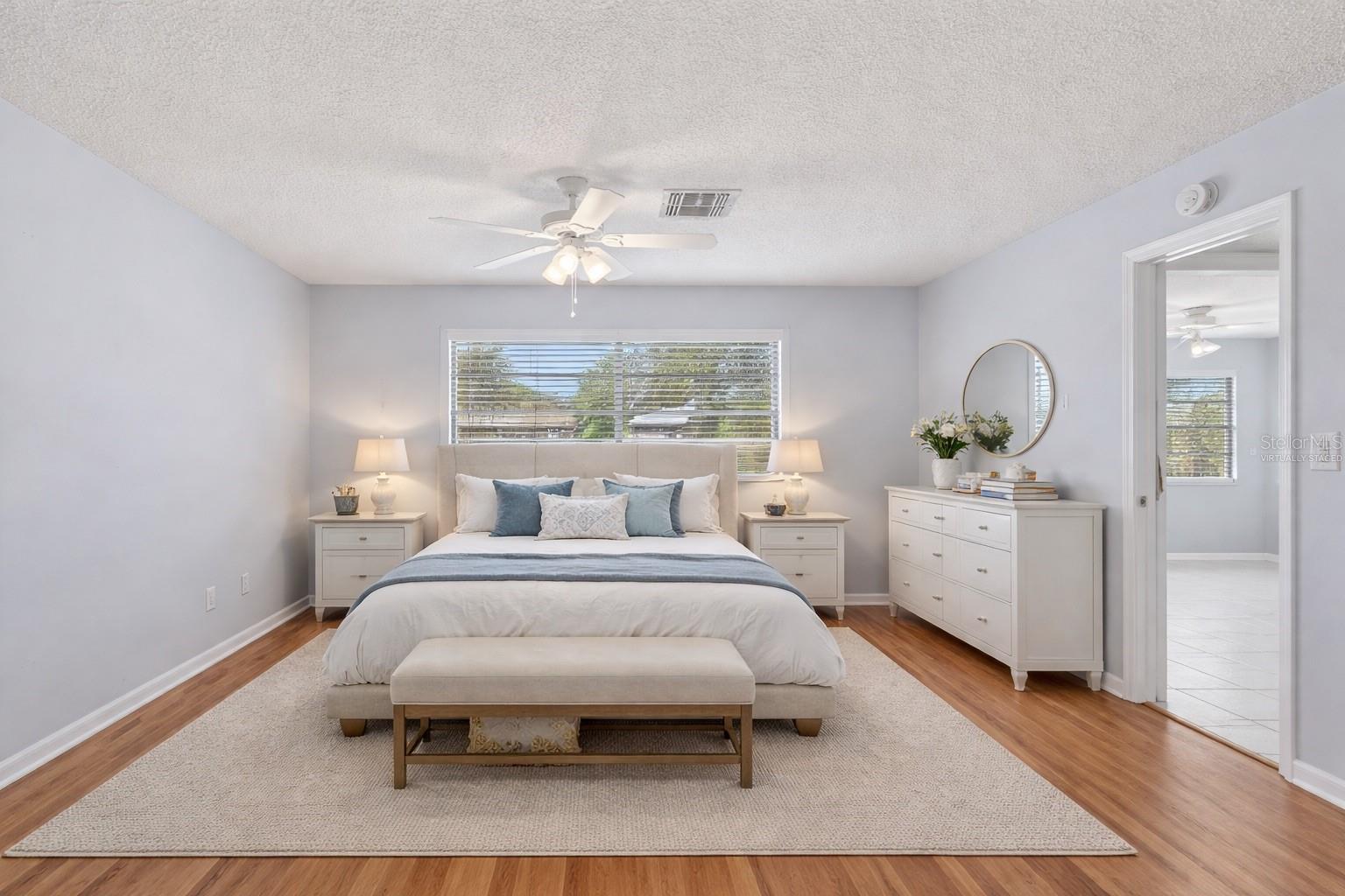 Virtually Staged Master Bedroom