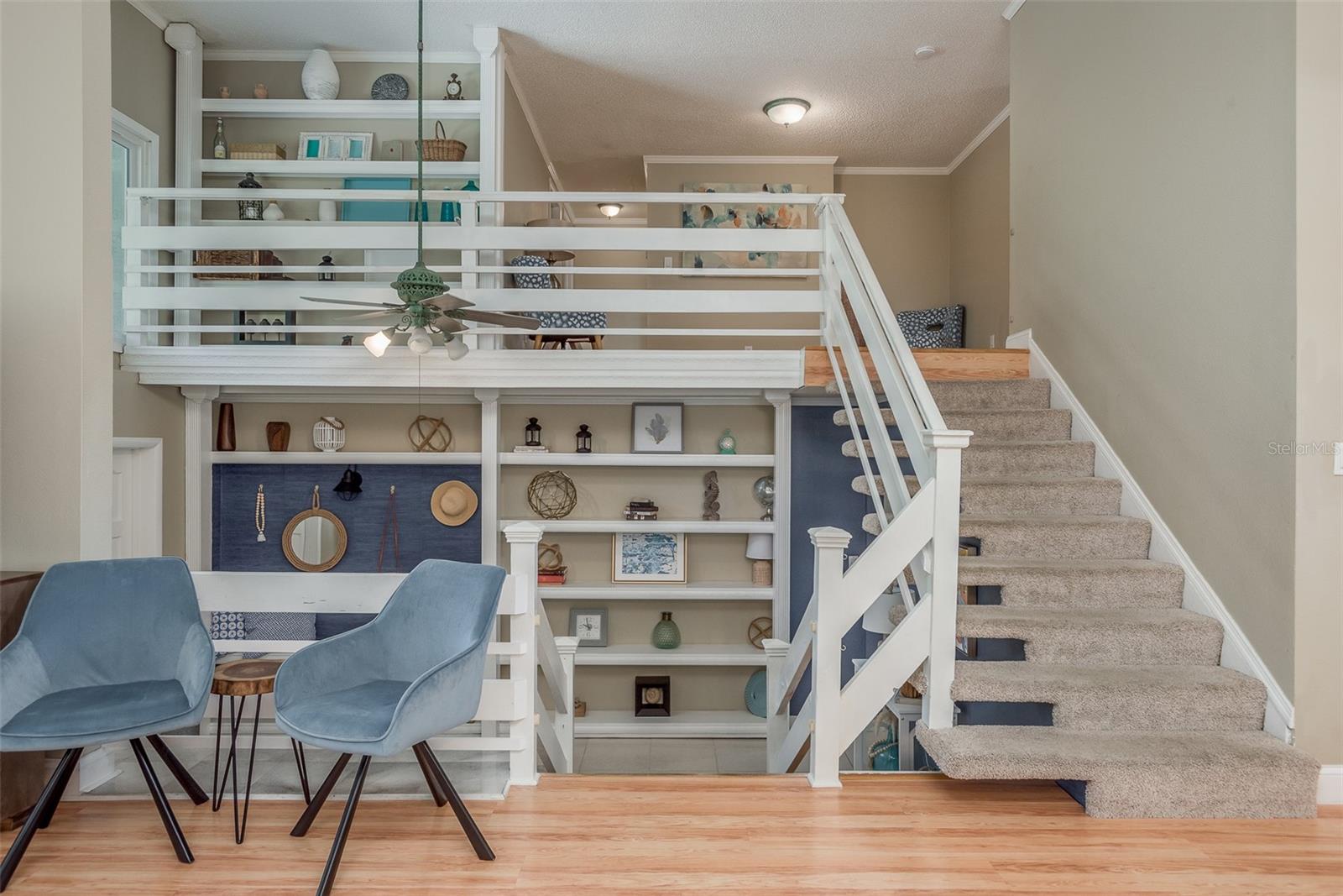view of stairs from Living room