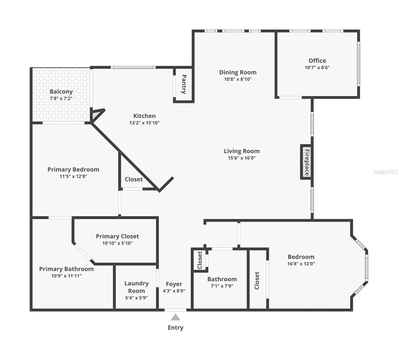 Floor plan and measurements.