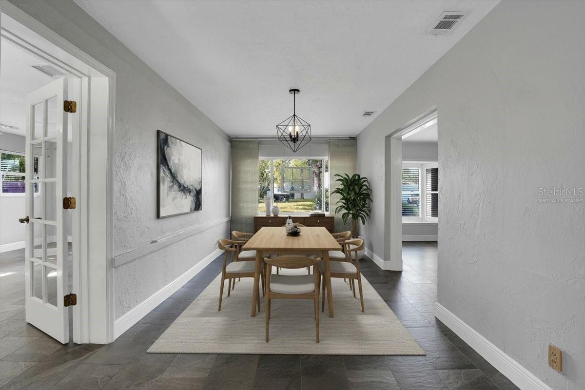 Dining room- virtually staged