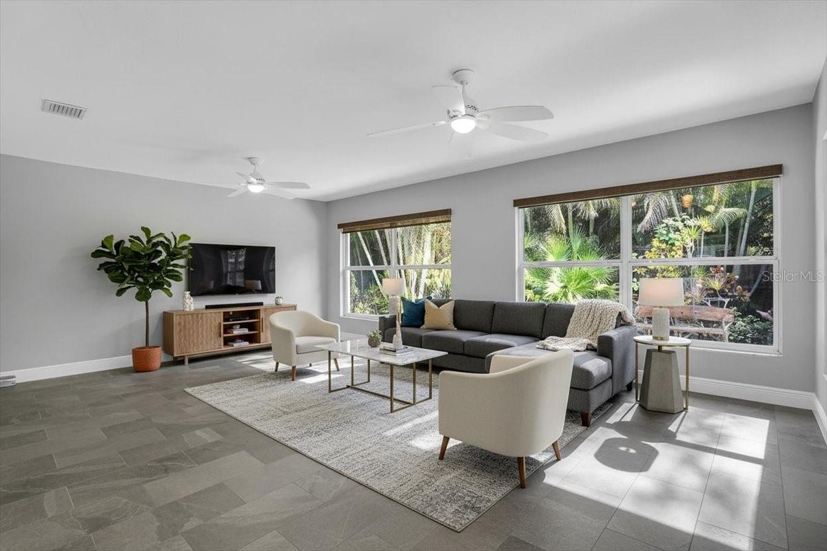 Family room-virtually stage