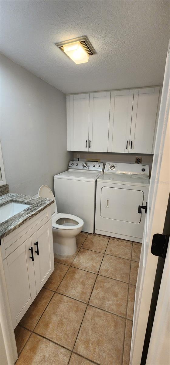 half bath and laundry