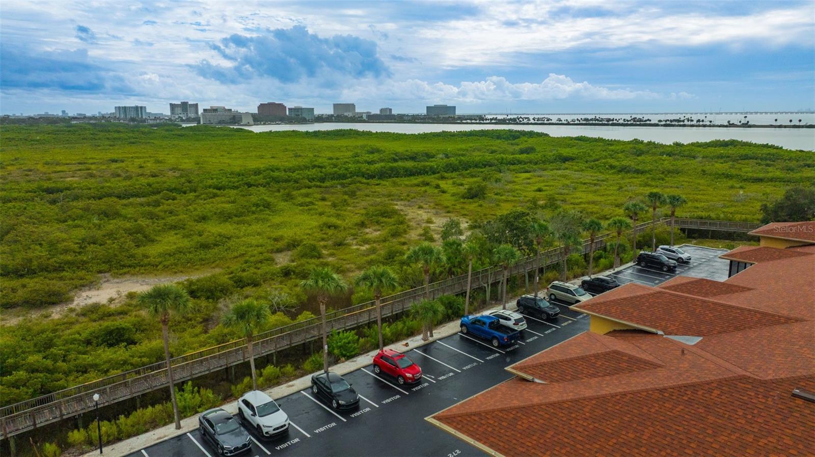 Aerial view of boardwalk from 4309