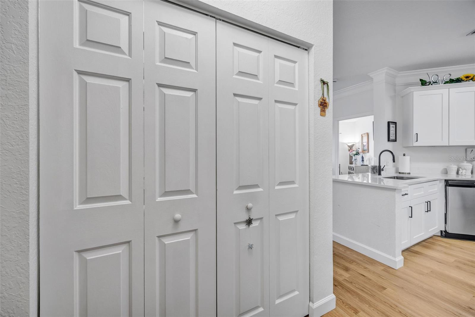 Laundry door in hallway