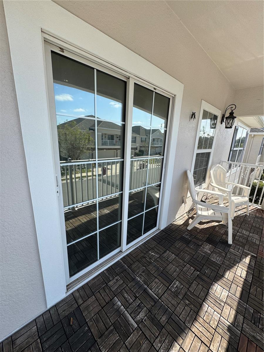 Sliding doors to balcony