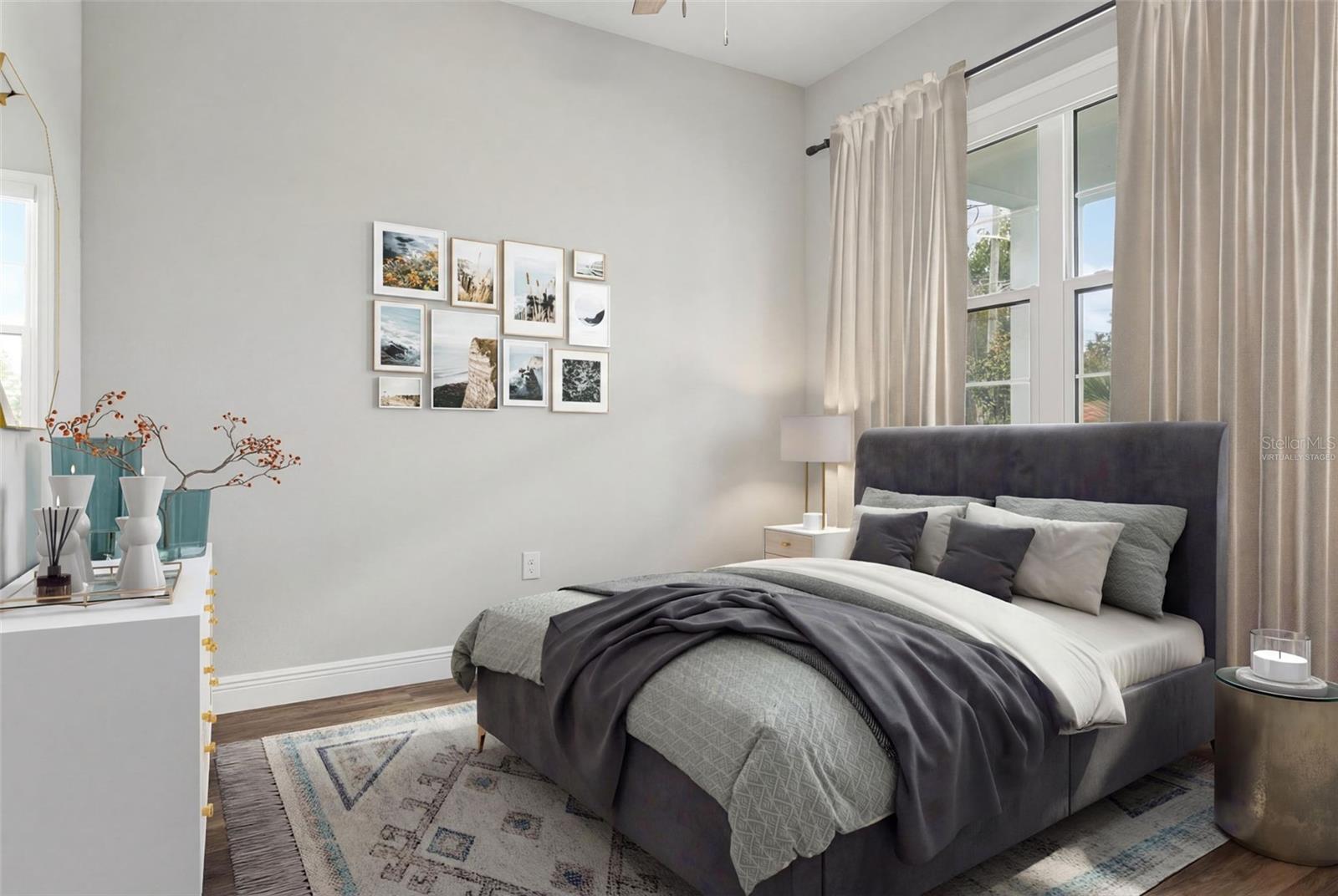 virtually staged - downstairs bedroom 2