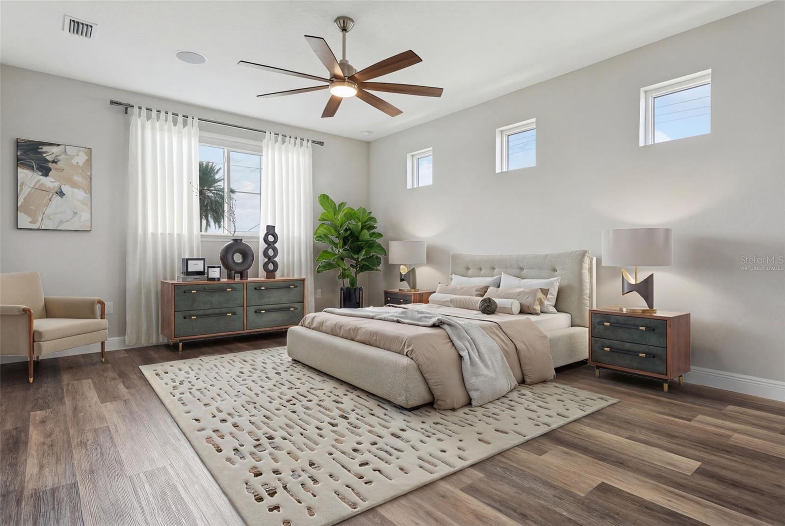 virtually staged - primary bedroom 1