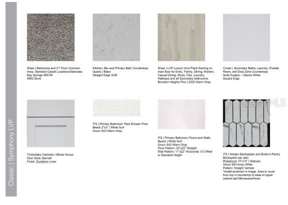 Design Selections.  Home is under construction and selections are subject to change.