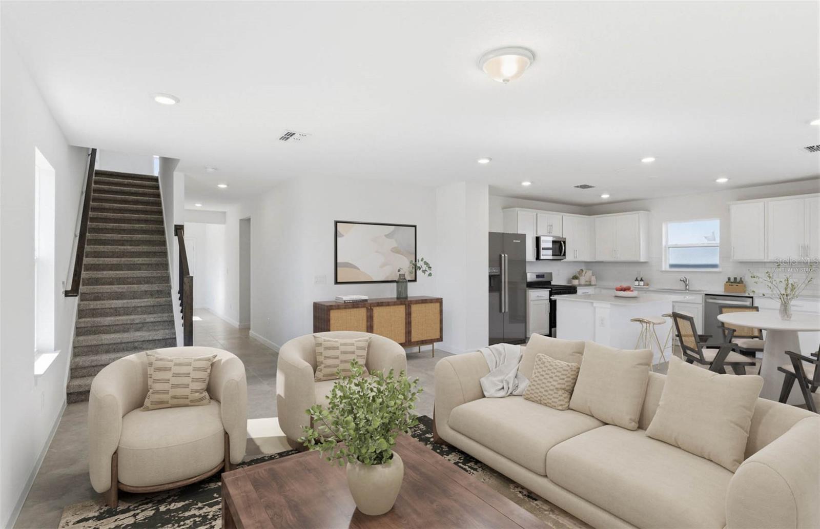 Virtually Staged -Open Gathering Room