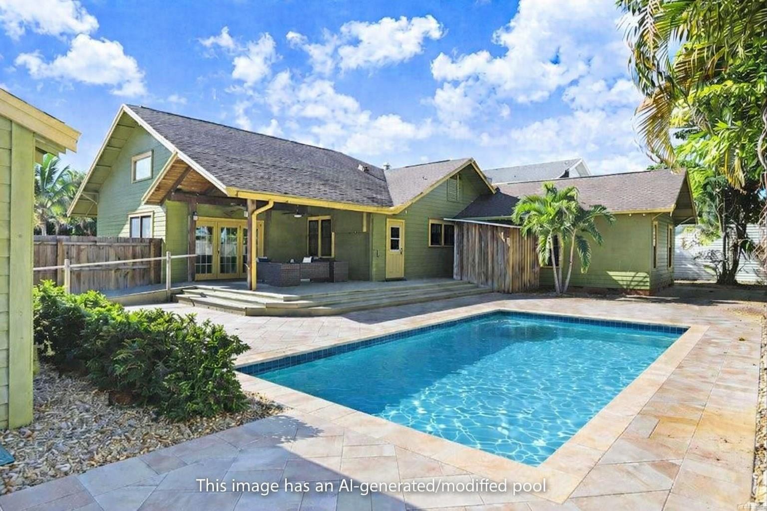 AI Generated to Show Room for a Pool