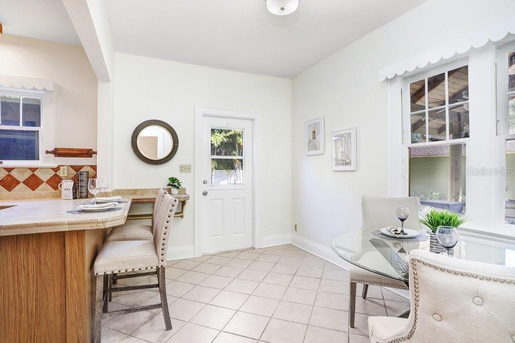 Dinette off of Kitchen with Access to Backyard