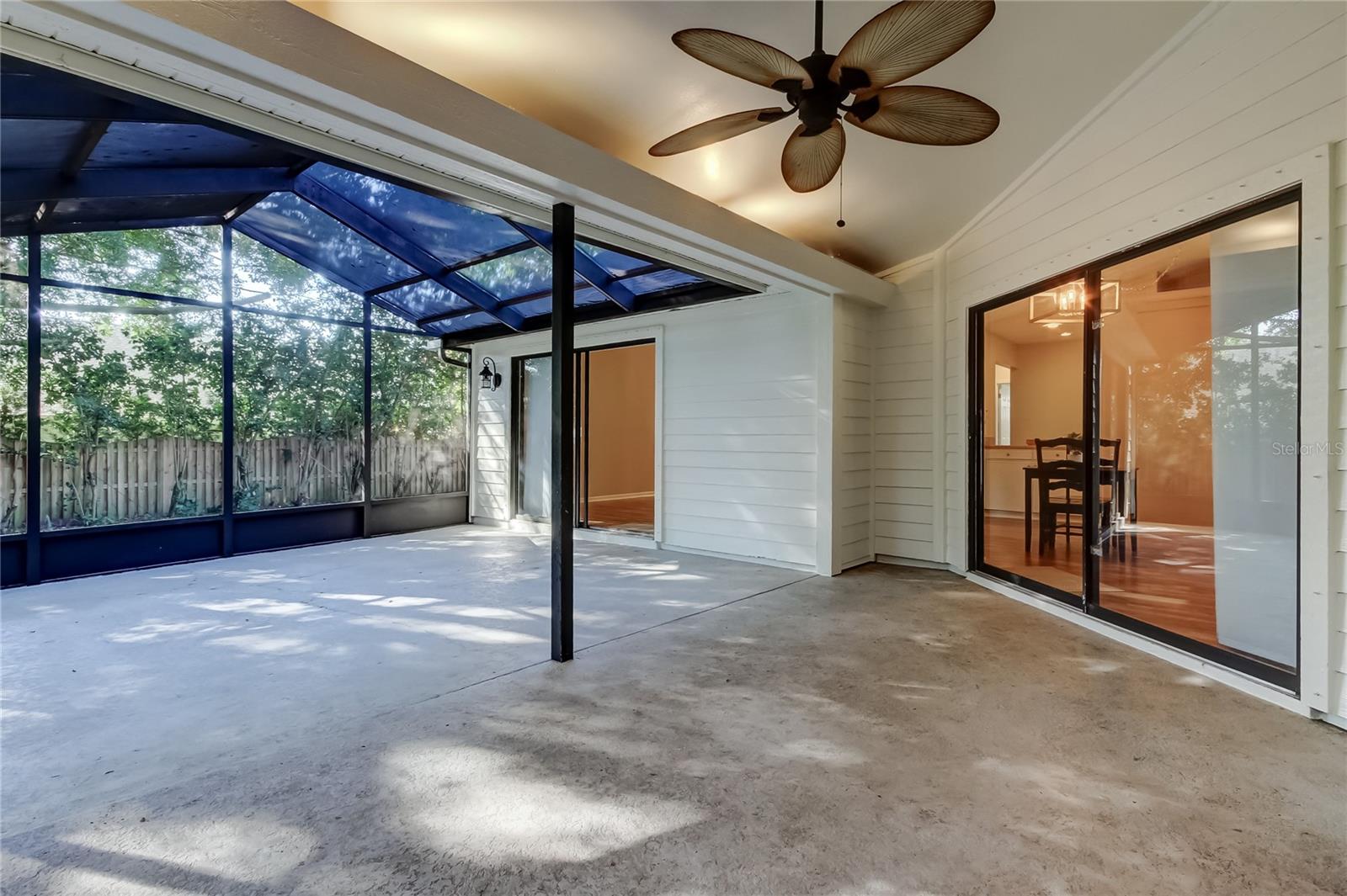 47. Partially Covered w Main Roof (NOT Flat Roof!) Ceiling Fans Keep Air Moving to Help Keep You Cool!