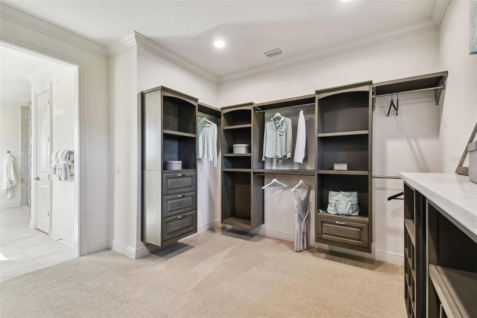 Primary Closet with Lots of Storage!