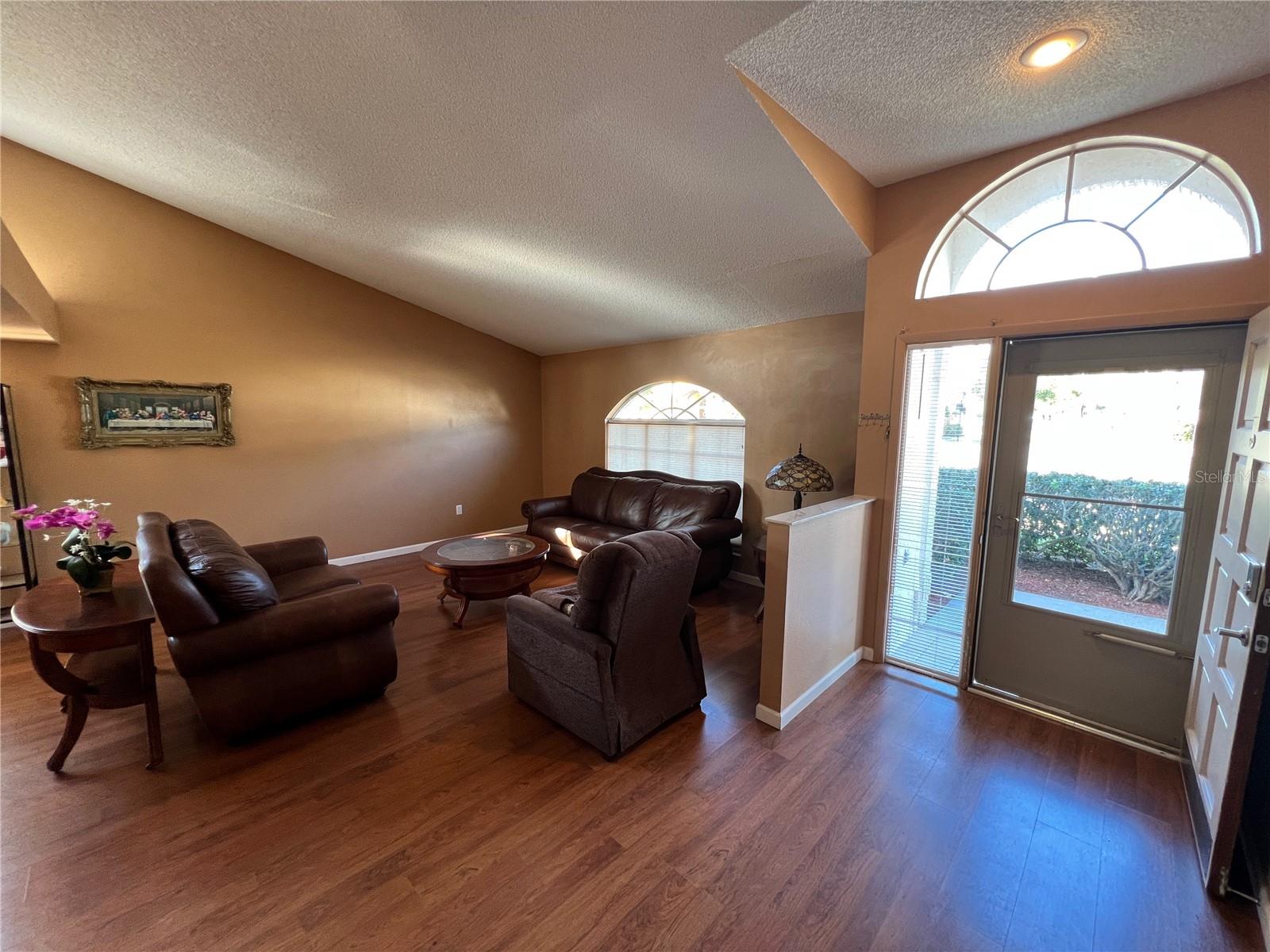 View of front entry from interior.