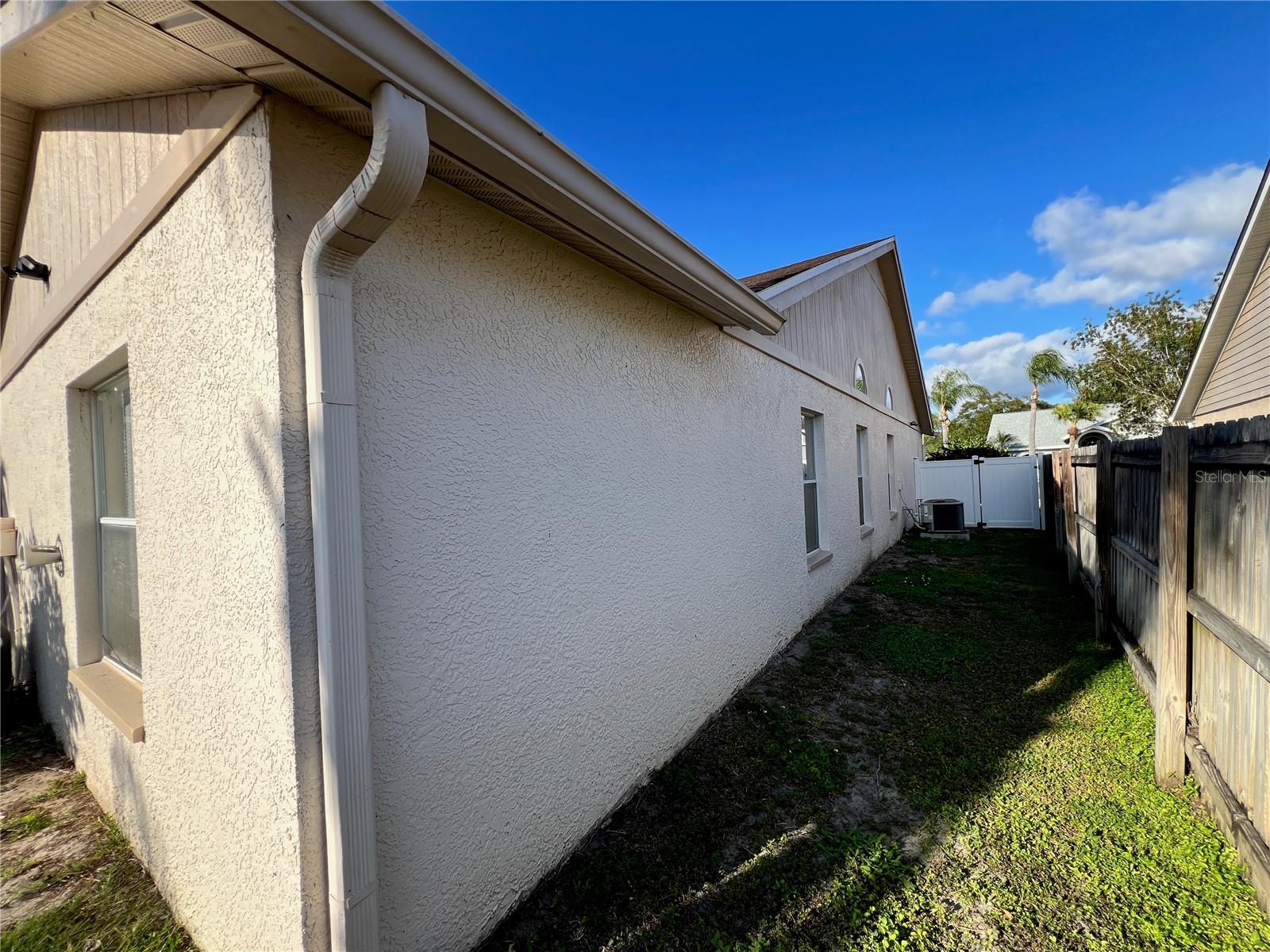 East elevation from rear of house.