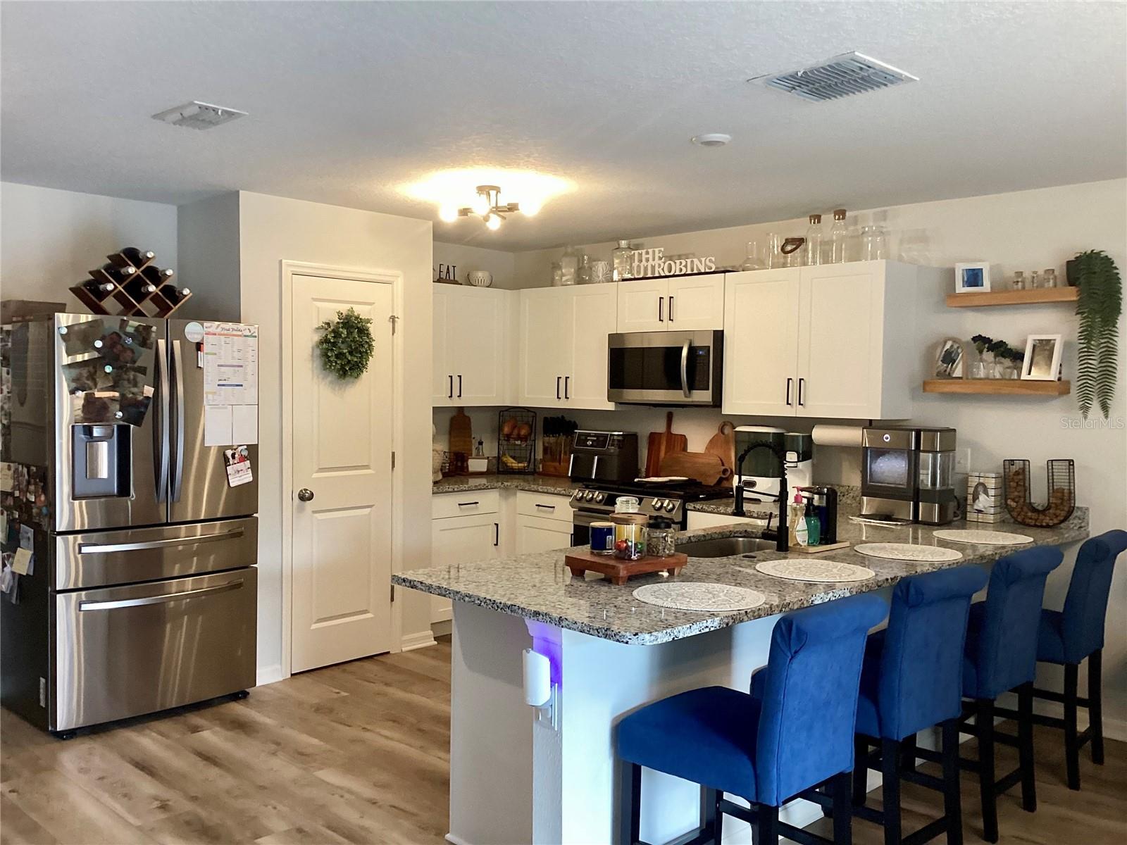 Kitchen is very chef-friendly and has a sizable closet pantry.