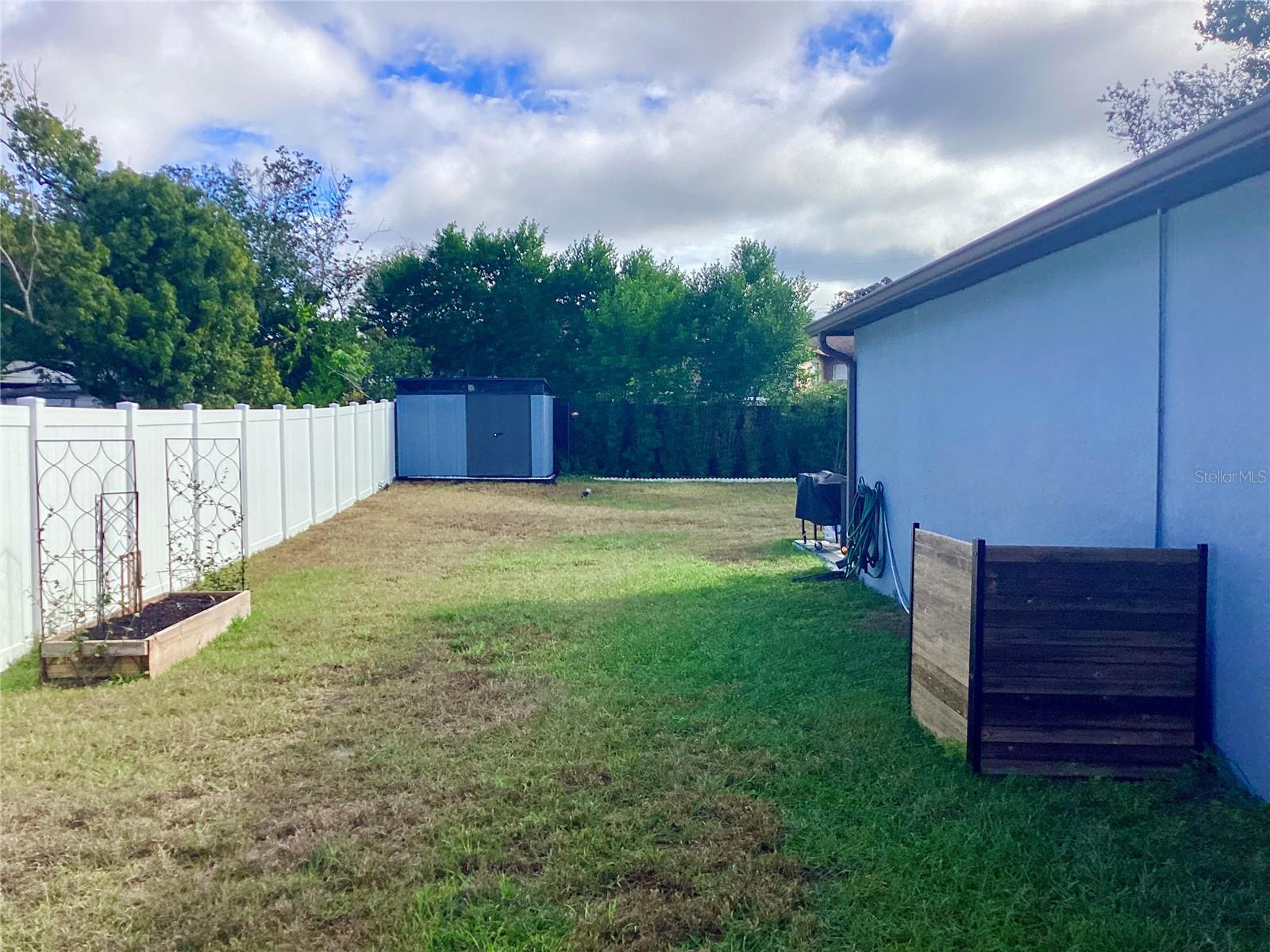 North side yard looking into back yard.