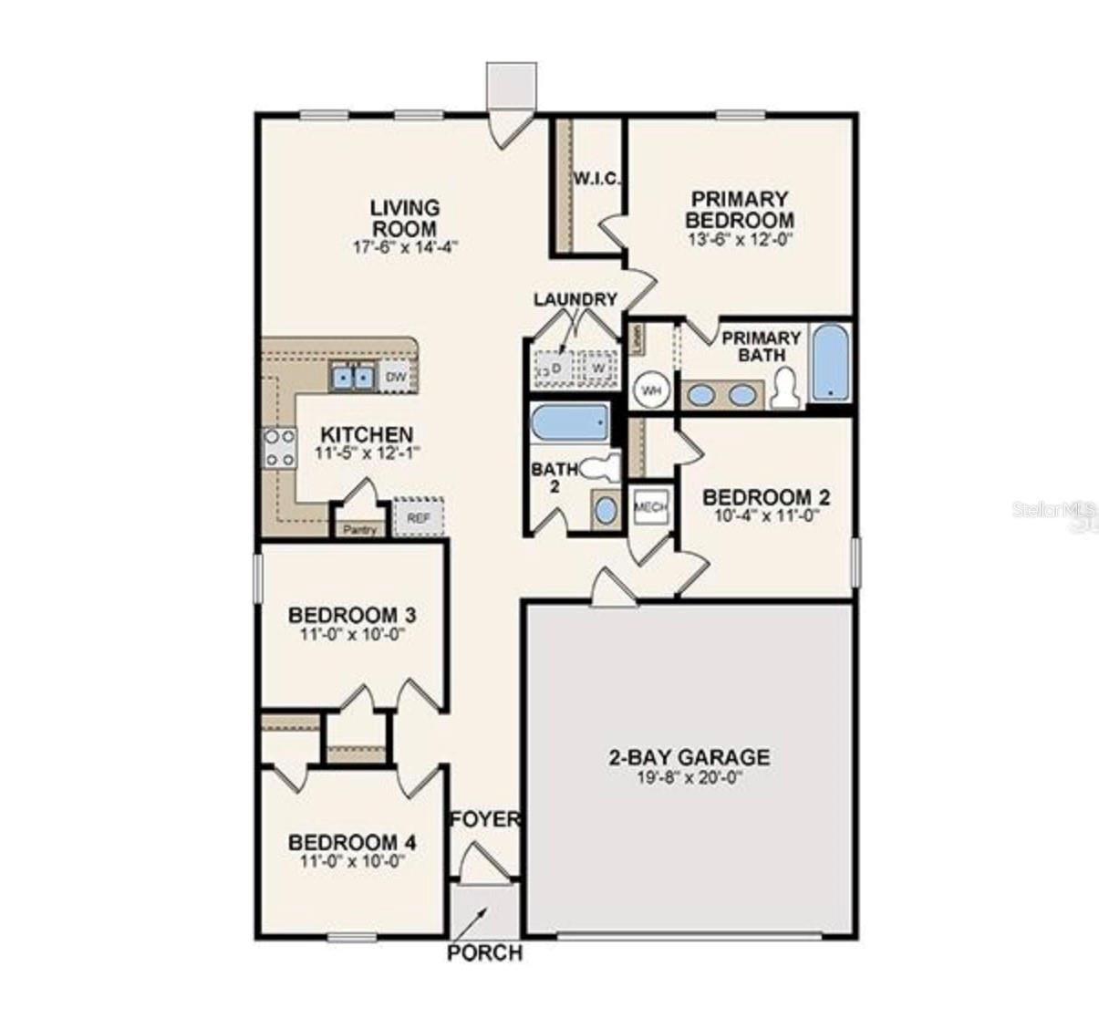 Builder’s floor plan.
