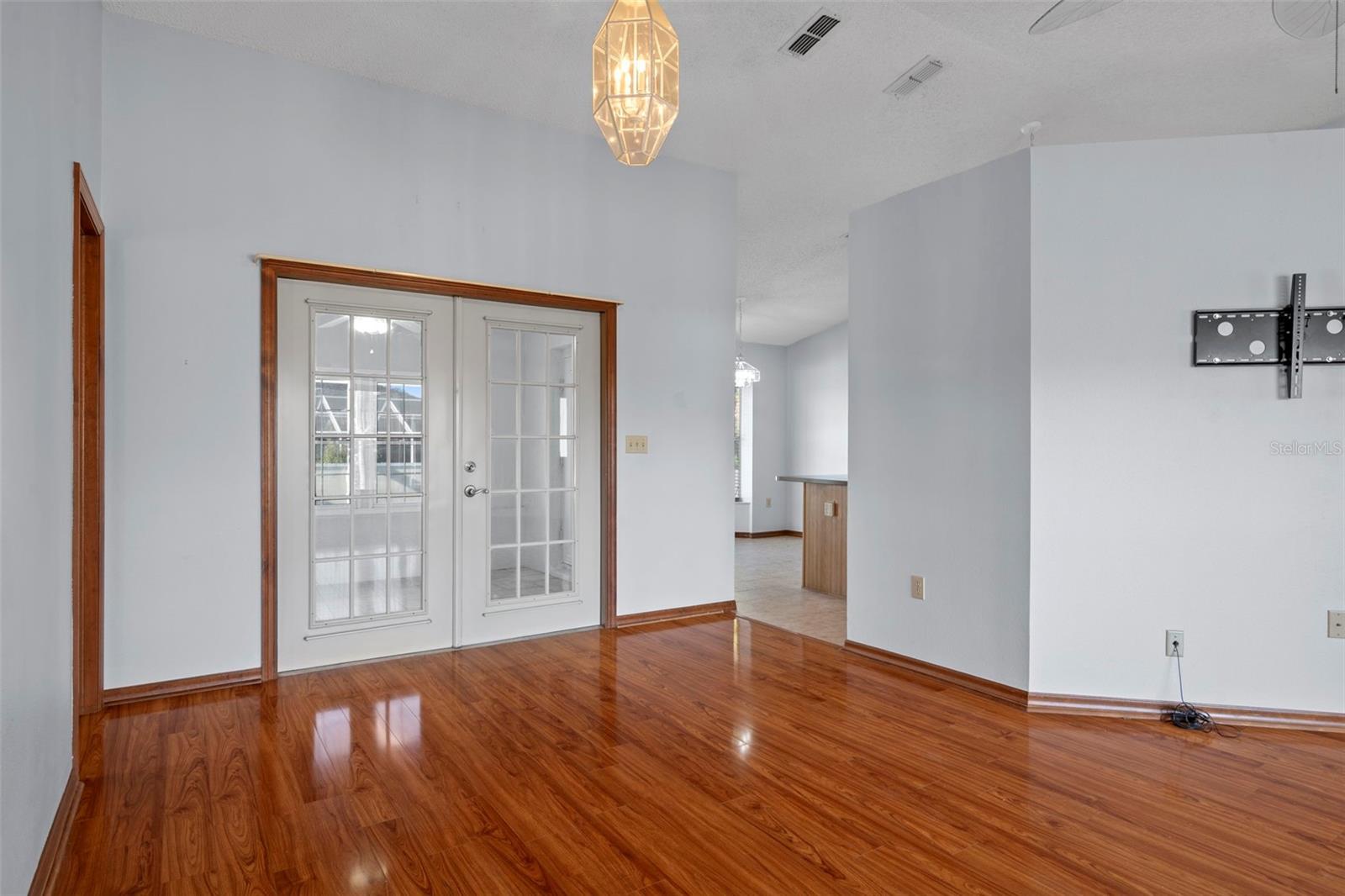 Dining room showing entry to kitchen