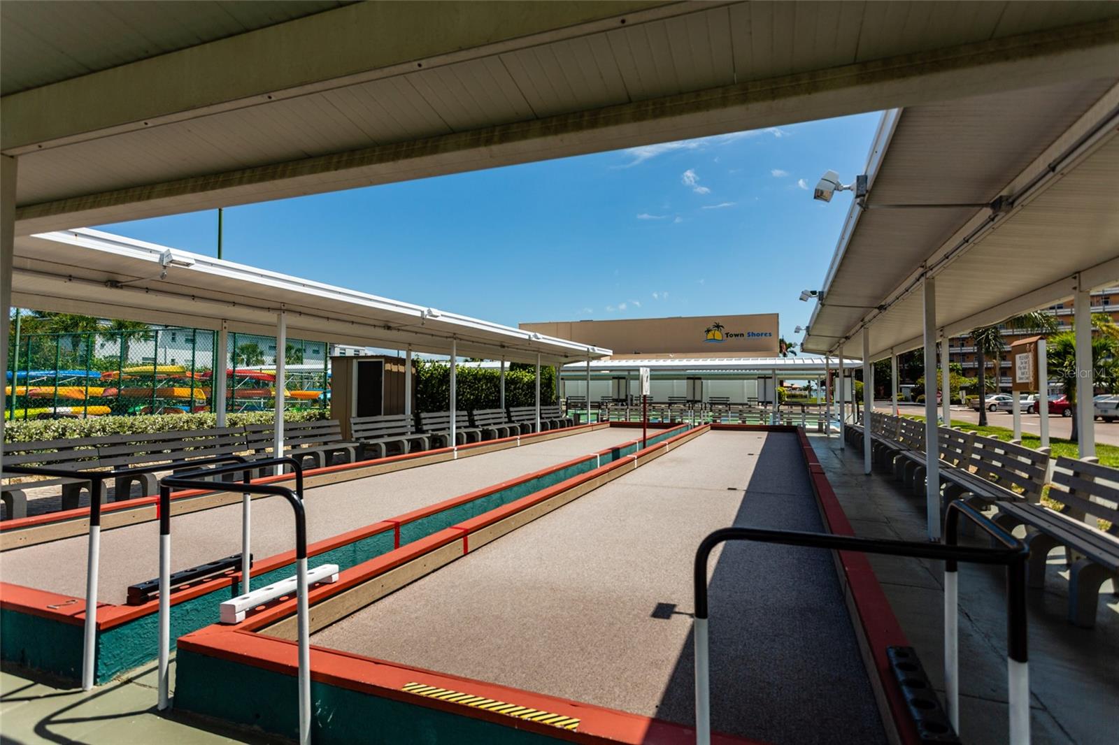 Bocce ball courts at the clubhouse.