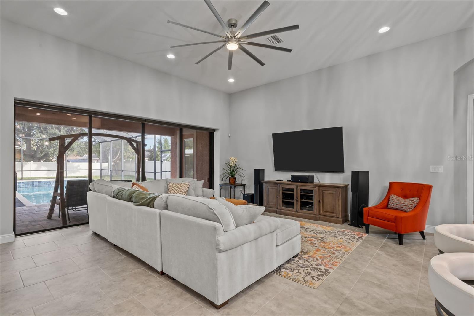 Living Room Overlooking Pool