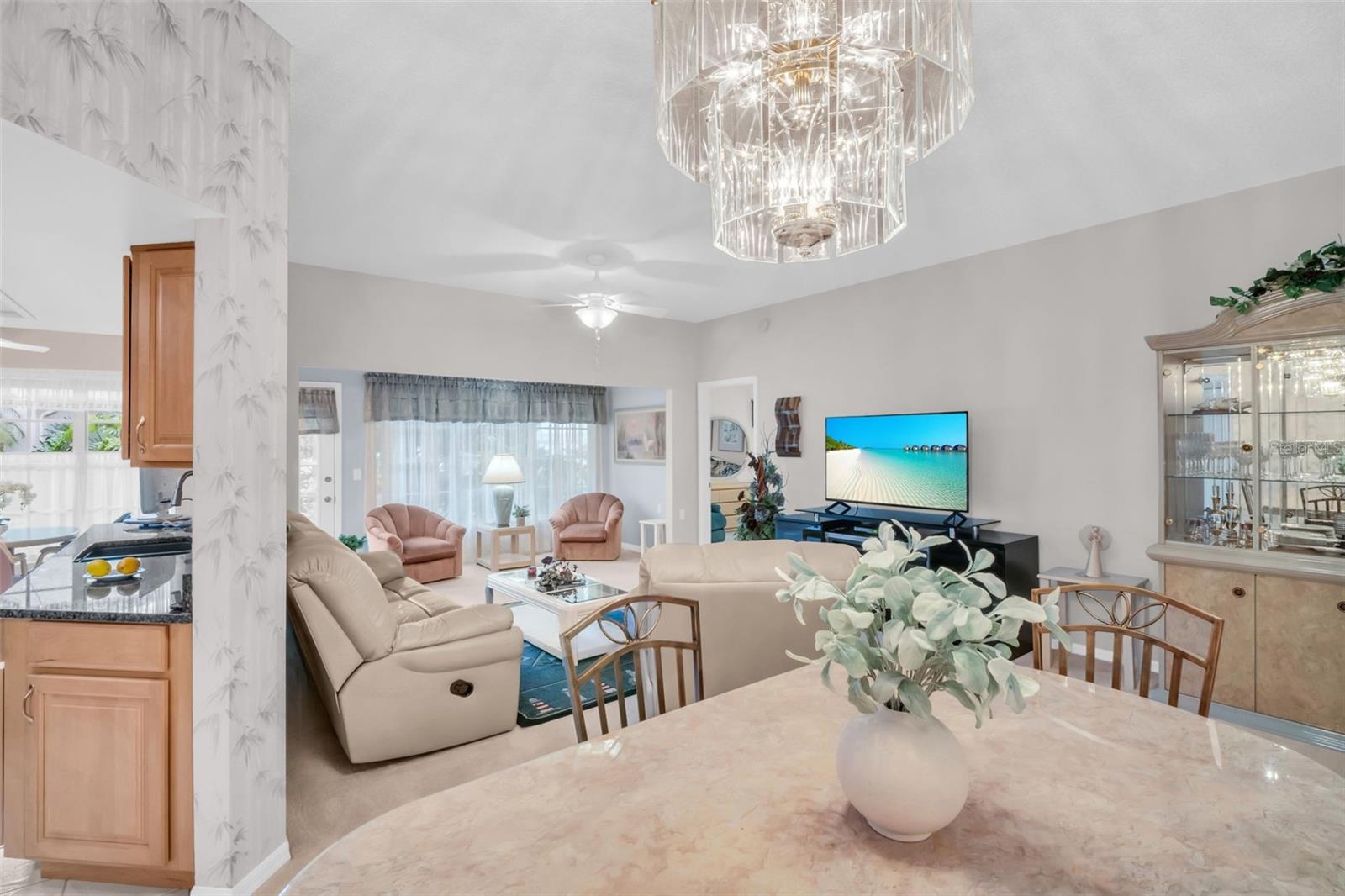 Separate formal dining positioned between the kitchen & main living~