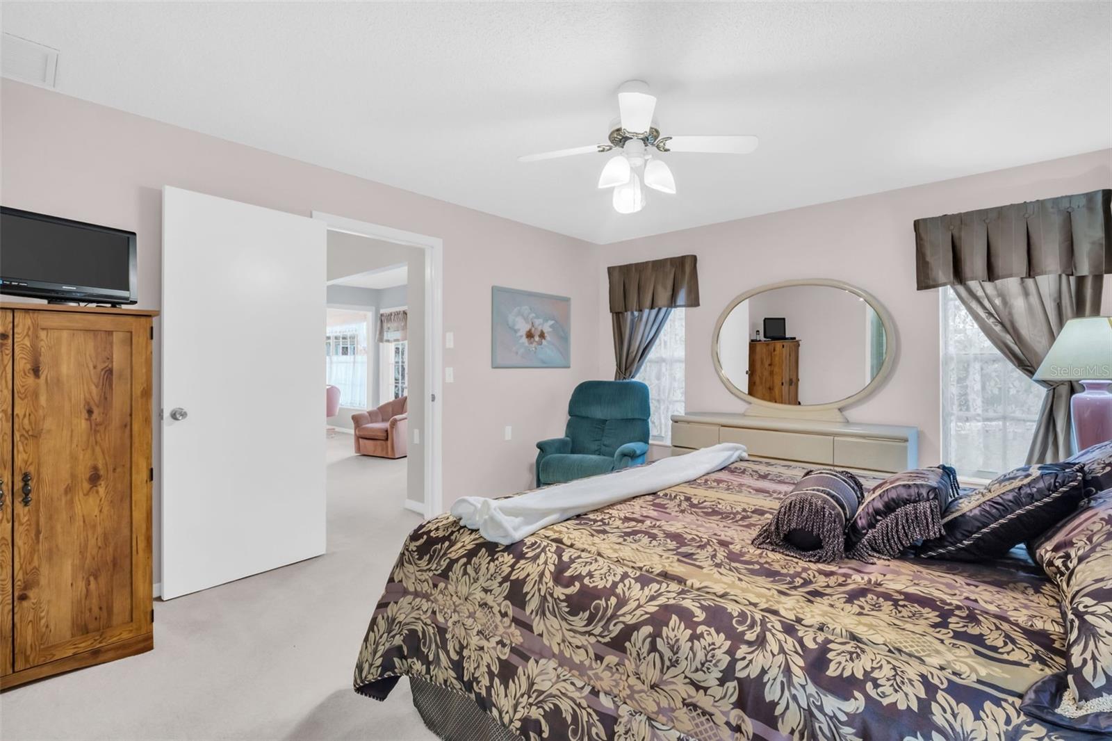 Privately located split from the 2nd bedroom with private backyard views~