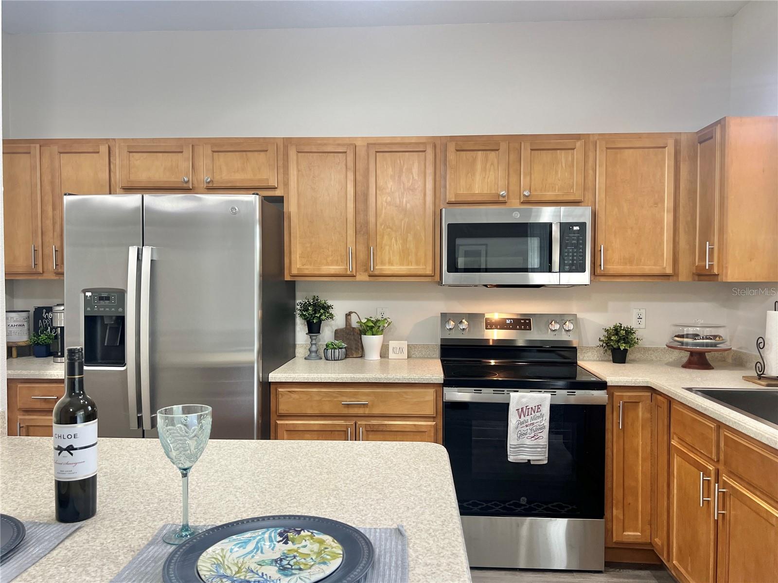 Brand new cabinet pulls on every cabinet and all new stainless appliances.