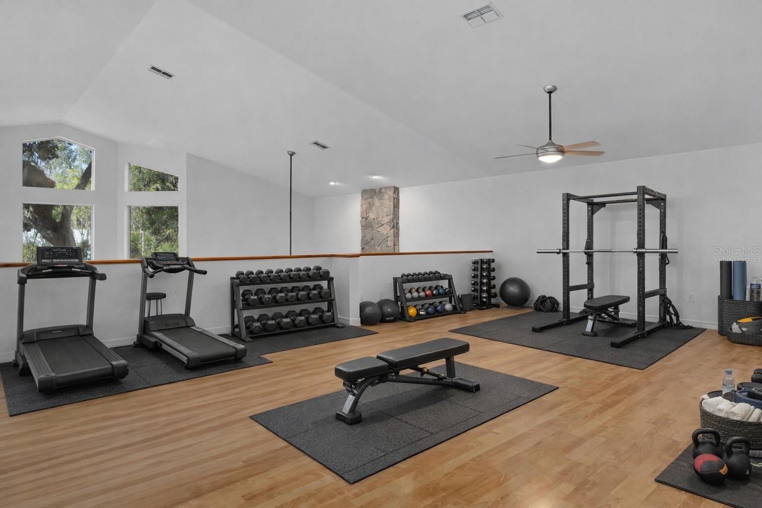 Virtually Staged - Loft as gym