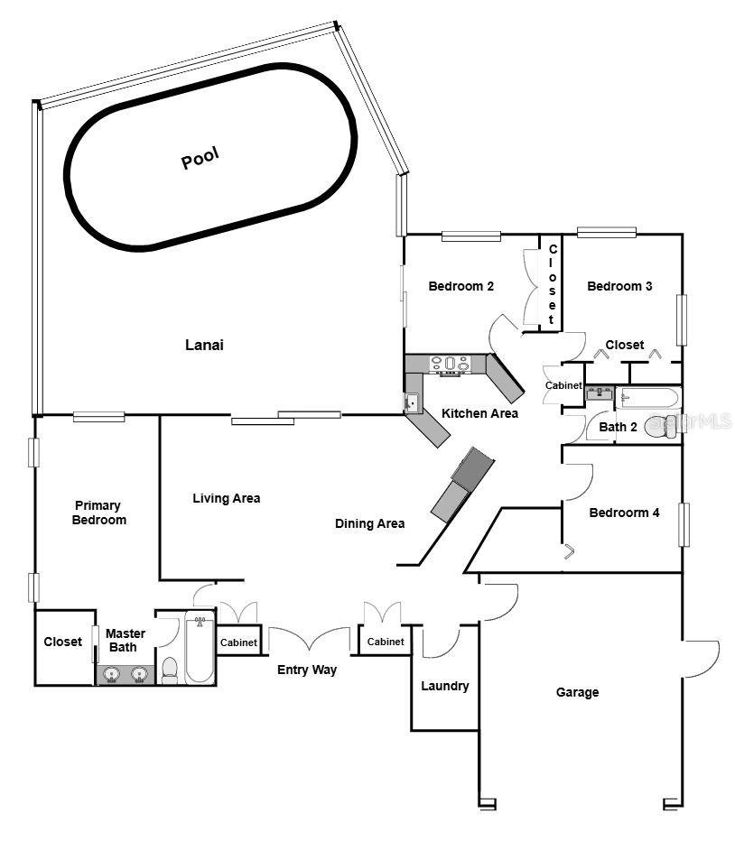 1862 DEL ROBLES DRIVE, CLEARWATER, Florida 33764 - FLOOR PLAN