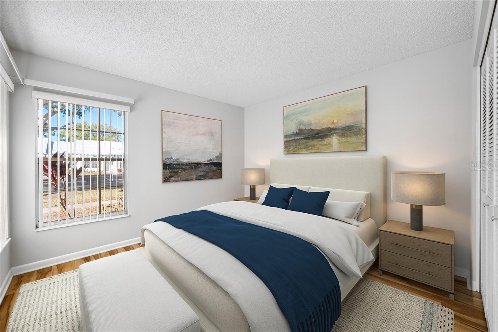 Virtually Staged Guest Bedroom