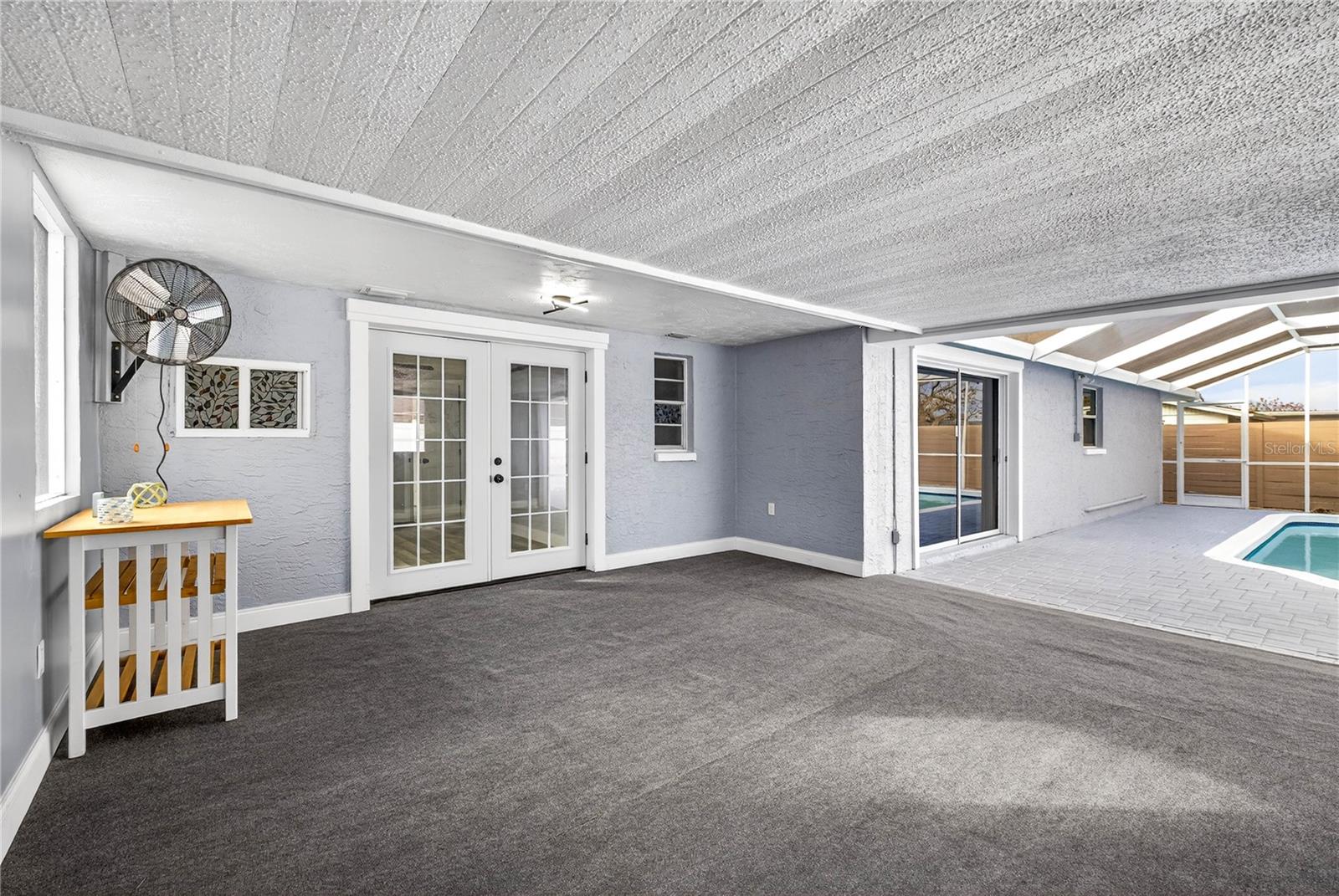 SITTING AREA "POOL CABANA" WITH INSTALLED FANS