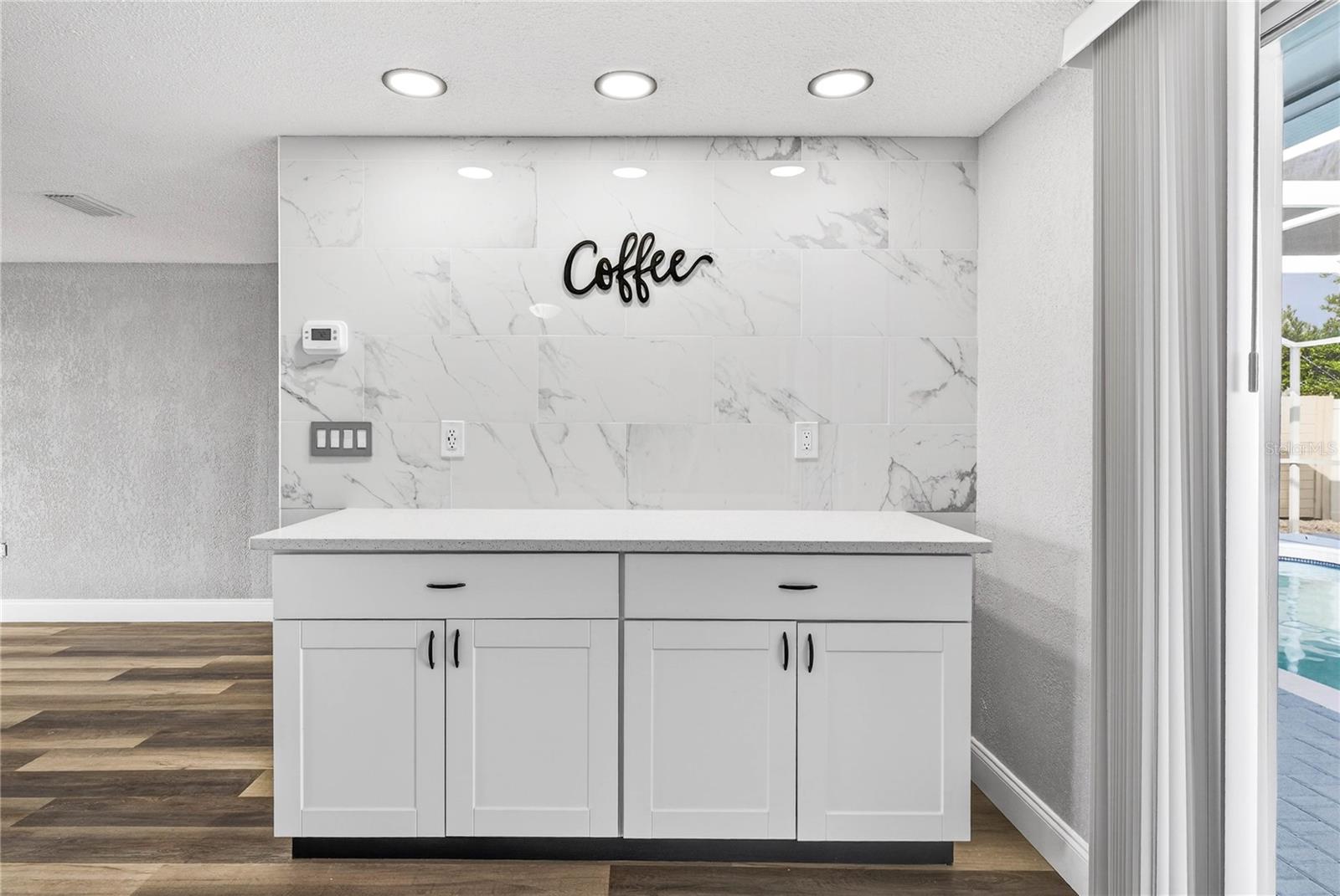 BUILT-IN BUFFET/ COFFEE BAR/ EXTRA STORAGE