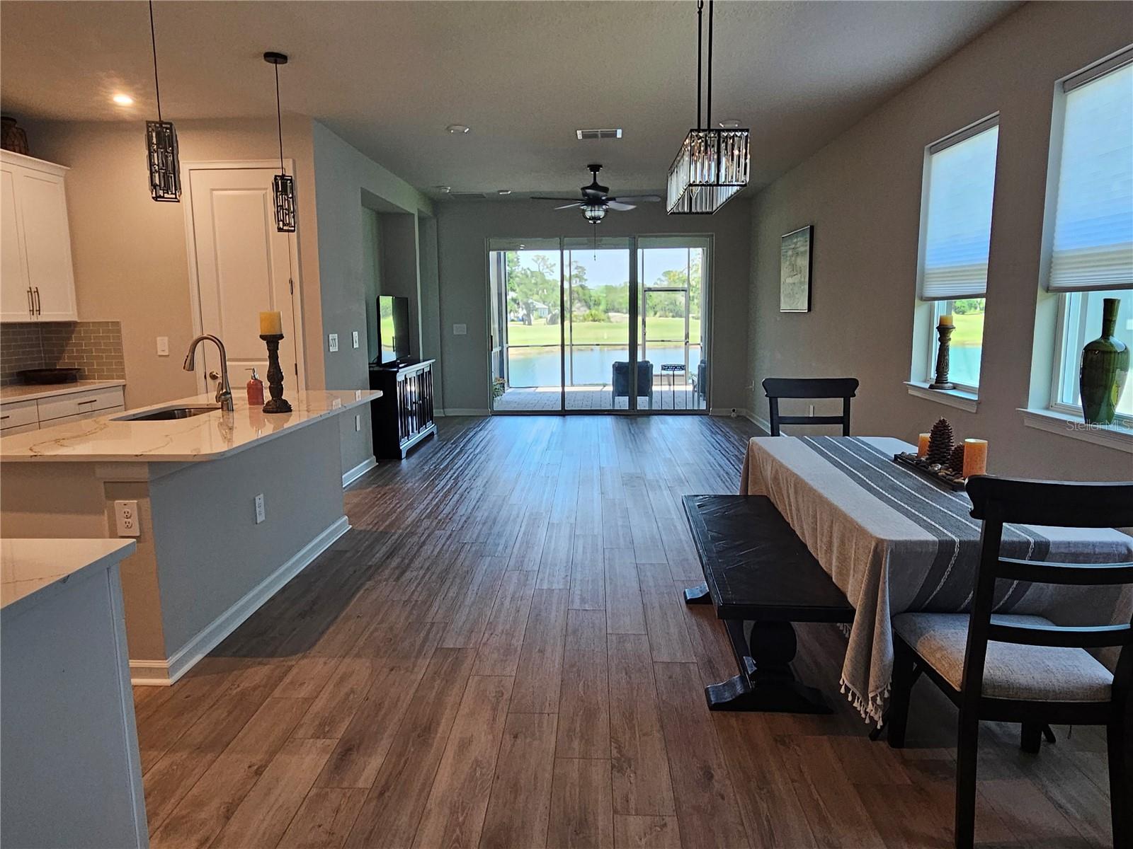 Kitchen, Dining room & Living room