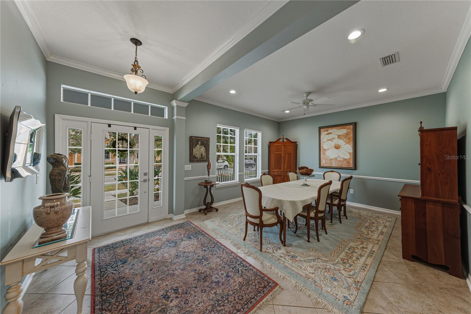 Bright front facing room for living or dining room