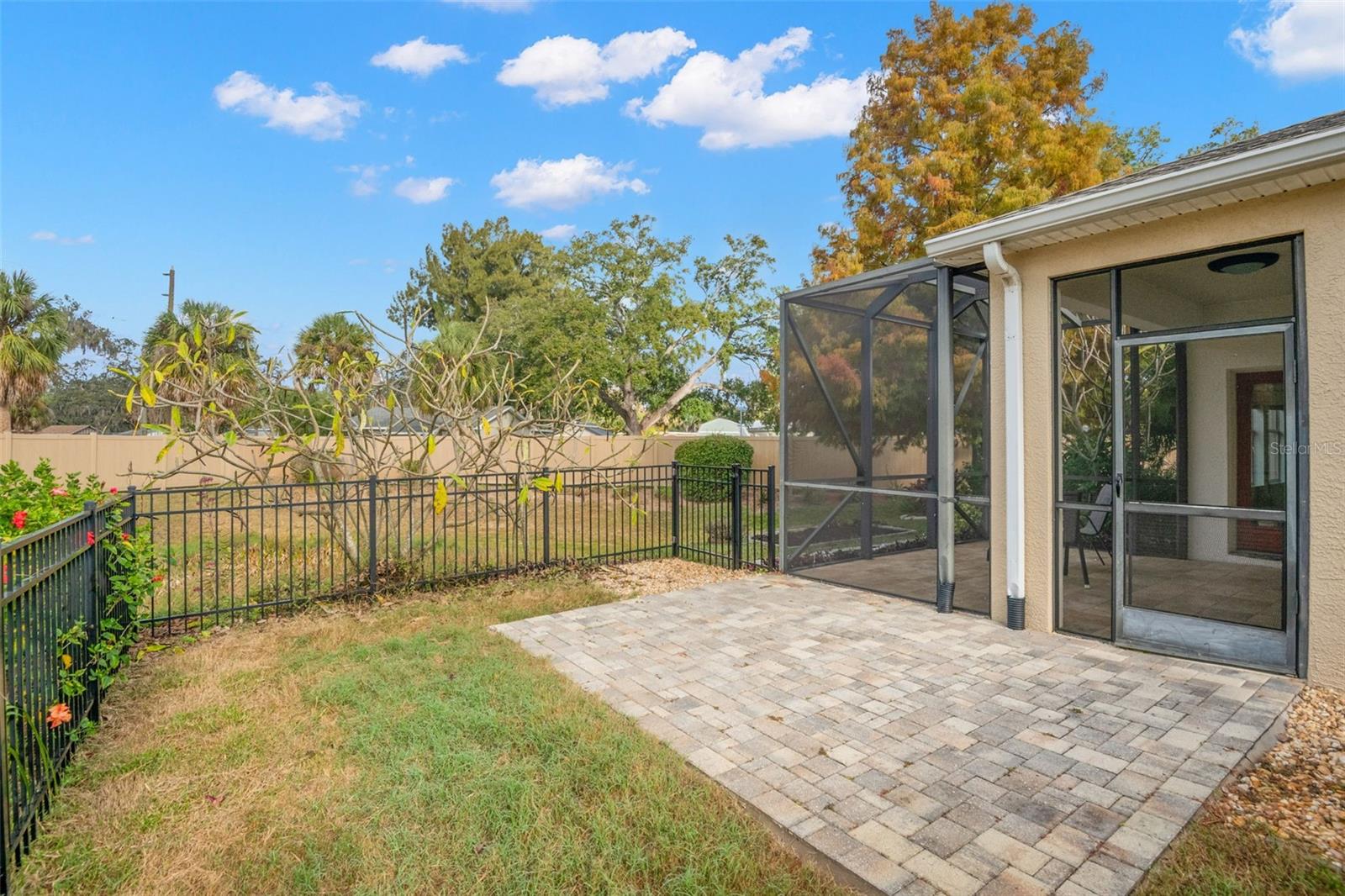 Brick paver patio with yard space