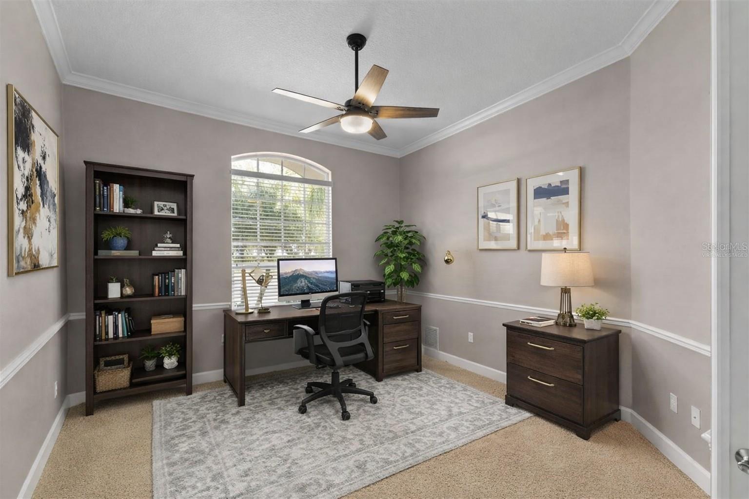 Virtually Staged Office near master