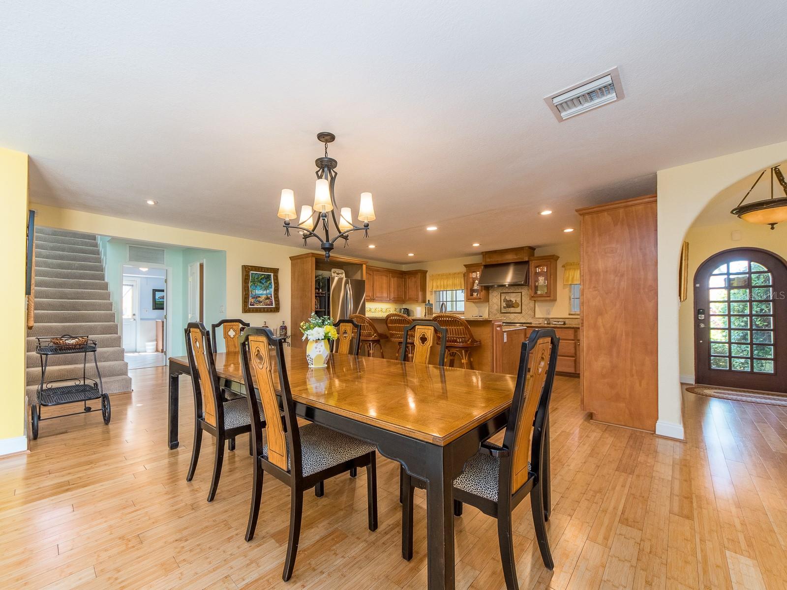 Large dining area right off the kitchen
