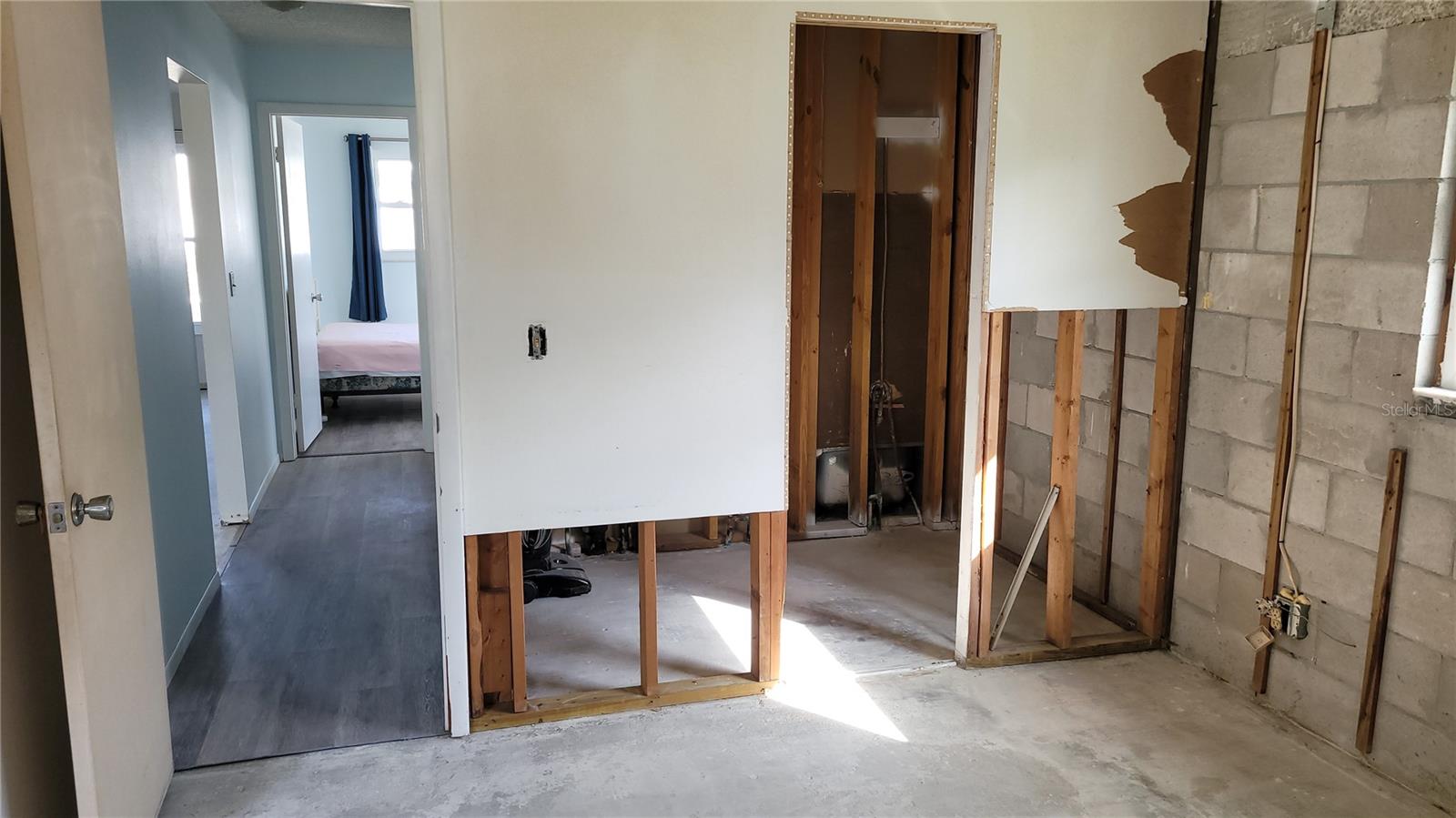 The Primary Bedroom and it's closet need to be restored. See Sellers Disclosures.Please note, this closet could be turned into a 2nd bathroom and the hallway could be turned into a closet.