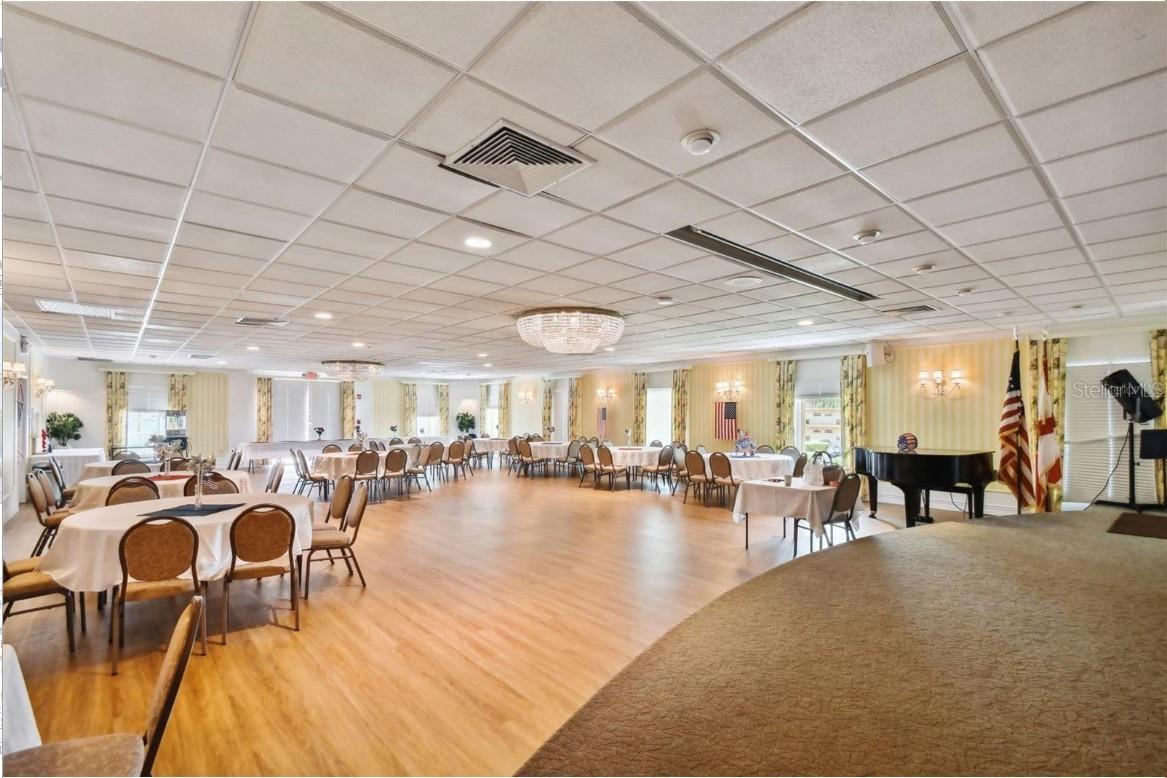 Ballroom setup for a party