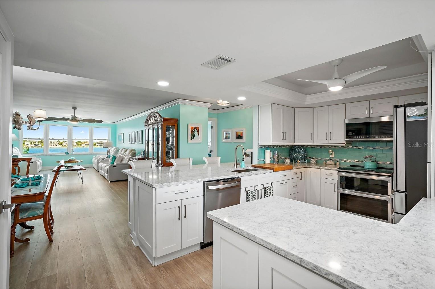 Everything you could want in a kitchen including the water view