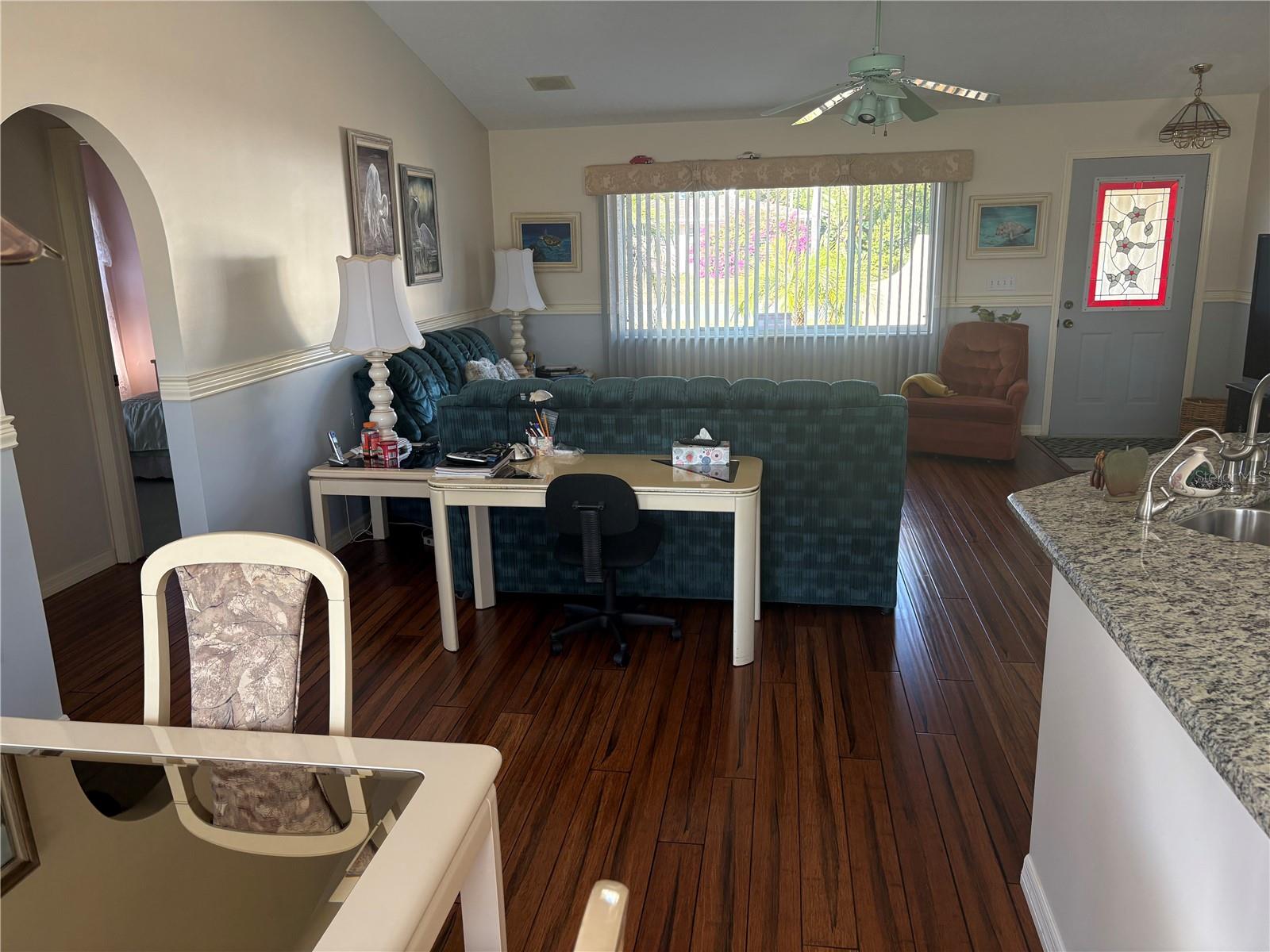 Dining area looking toward living room.